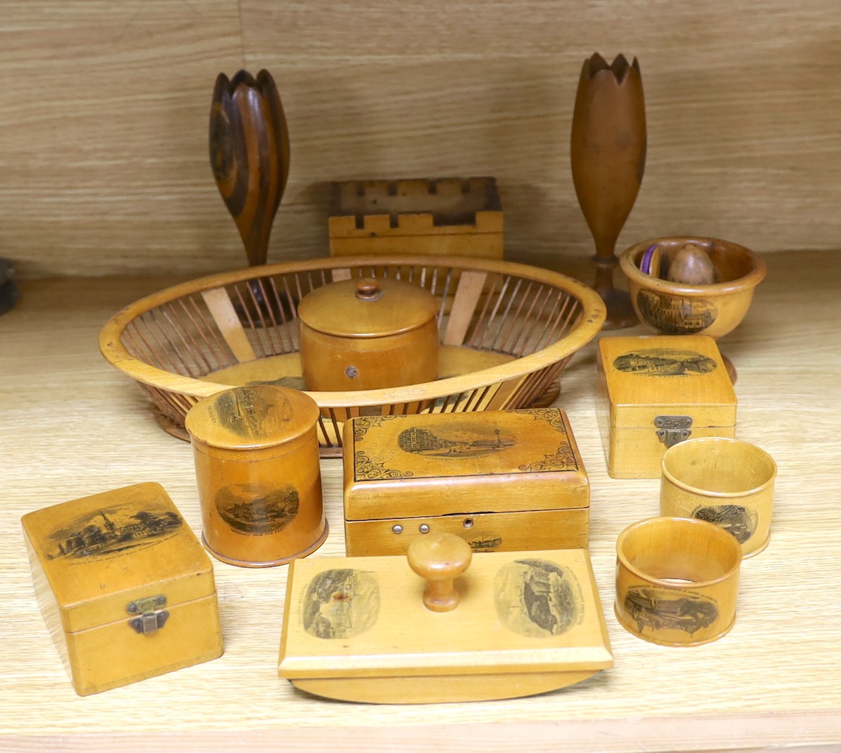 A group of Mauchlineware